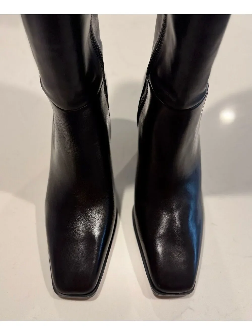 Franco Sarto Jonie Brown Square Toe Zip Tall Boots Women Size 6
